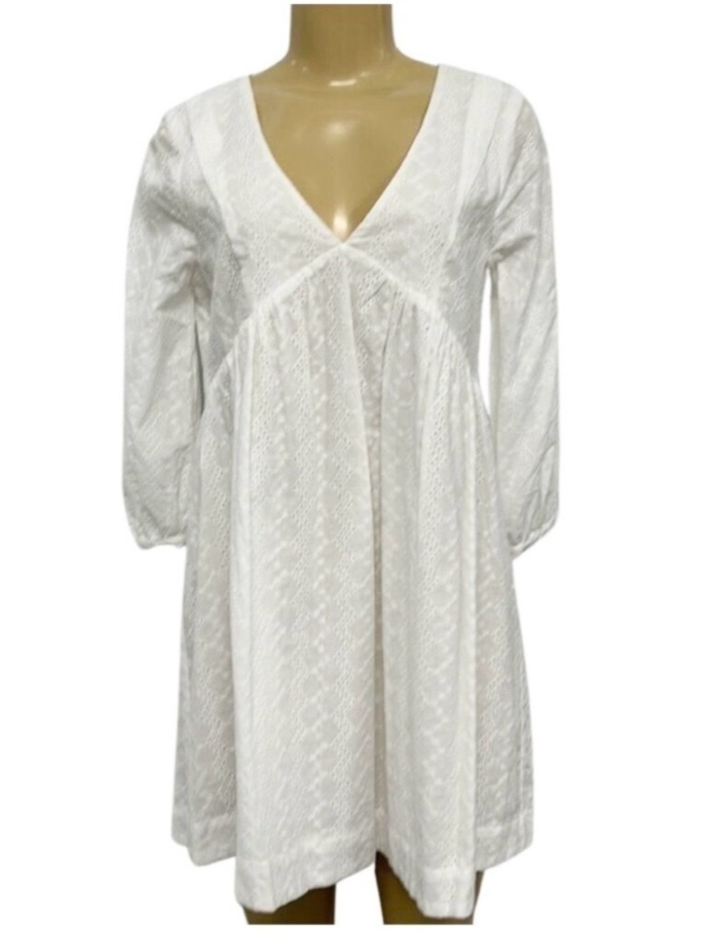 4021 NWT $98 EVERY Eyelet Cotton white Dress